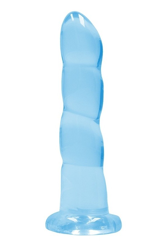 Gode Twist Crystal RealRock 16 x 4cm Bleu 