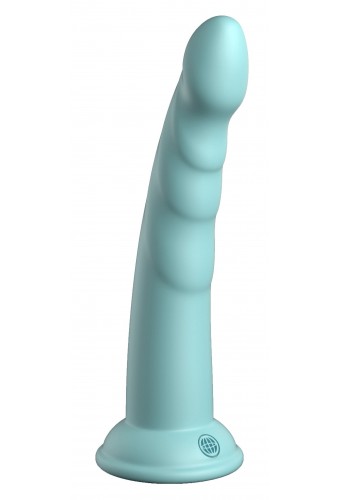 Gode silicone Slim Seven 18 x 3.6cm Turquoise 