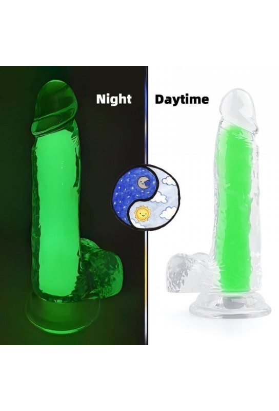 Gode phosphorescent Color Glow 15 x 4.5cm Vert 