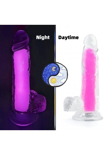Gode phosphorescent Color Glow 15 x 4.5cm Rose 