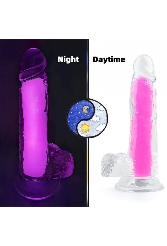 Gode phosphorescent Color Glow 15 x 4.5cm Rose 