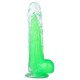 Gode Transparent Jelly Mut S 14 x 3.5cm Vert 