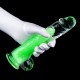 Gode Transparent Jelly Mut S 14 x 3.5cm Vert 