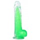 Gode transparent Jelly Mut M 16 x 4cm Vert 