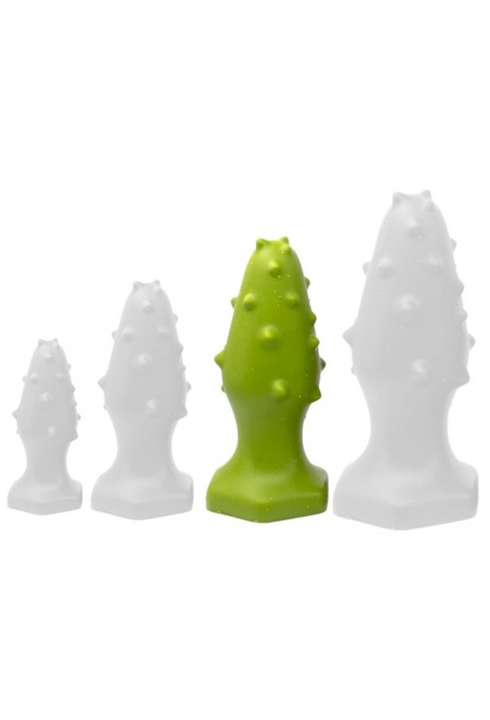 Plug silicone Monster Spike L 14 x 5.5cm Vert 