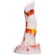 Gode Lizard 20 x 5cm Blanc-Orange 