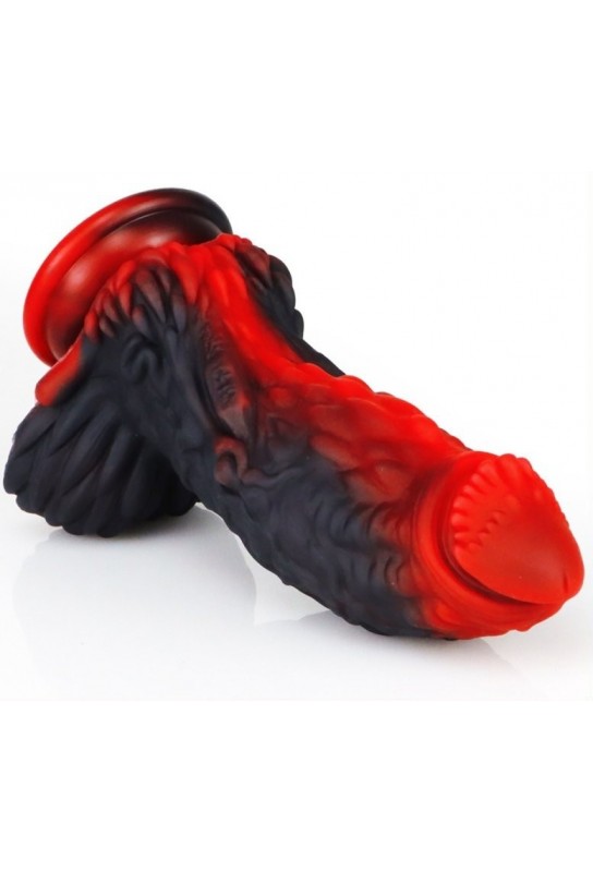 Gode Dragon Yong 15 x 5.5cm Noir-Rouge 