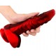 Gode Dragon Sarkan 19 x 4.5cm Noir-Rouge 