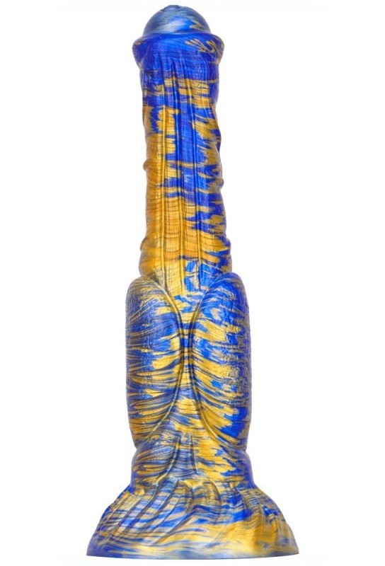 Gode Jumbox 21 x 5.5cm Bleu-Doré 