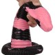 Gode Cobra Snake S 18 x 5cm Noir-Rose 