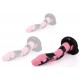 Gode Cobra Snake L 26 x 7cm Noir-Rose 