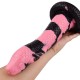 Gode Cobra Snake L 26 x 7cm Noir-Rose 