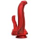 Double Gode Dobhorse 18 x 7cm Rouge et Noir 