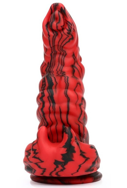 Gode Fantasy Hybrixis 18 x 6.3cm Rouge et Noir 