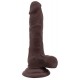 Gode réaliste Flatterer 14 x 4 cm Marron 