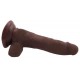 Gode réaliste Flatterer 14 x 4 cm Marron 