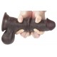 Gode Sliding Skin 15 x 4.8 cm Marron 