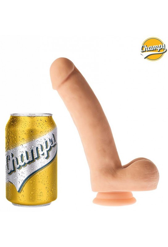 Gode réaliste Curly Champs 16 x 4cm 