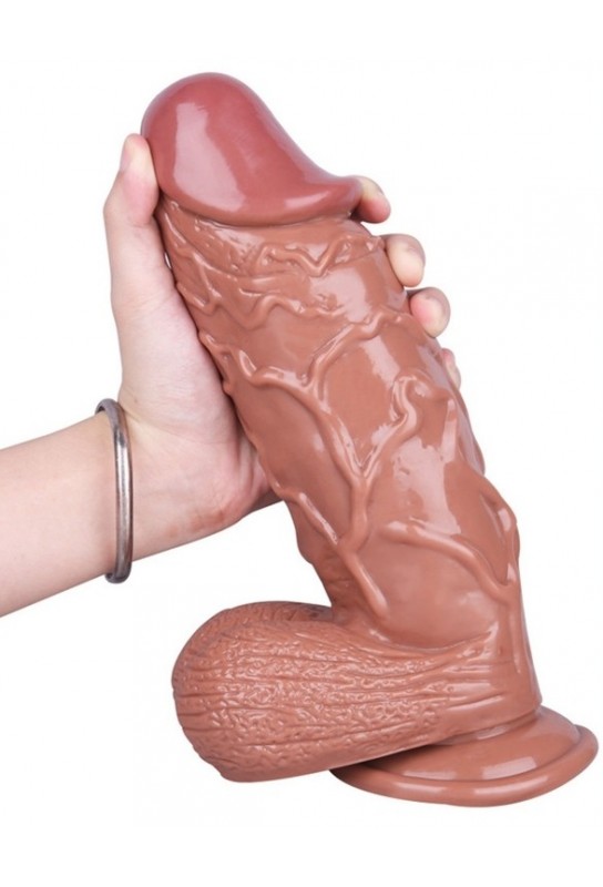 Gode réaliste XL KING 19 x 7cm Marron 