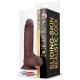 Gode réaliste Slidy Cock 12.5 x 3.8cm Marron 