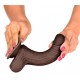 Gode réaliste Slidy Cock 12.5 x 3.8cm Marron 
