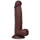 Gode réaliste Slidy Cock 15 x 4cm Marron