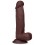 Gode réaliste Slidy Cock 15 x 4cm Marron