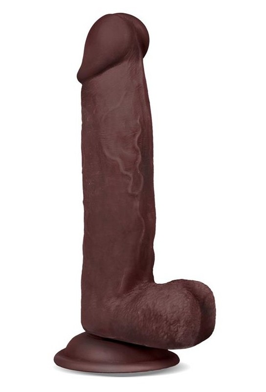 Gode réaliste Slidy Cock 15 x 4cm Marron 