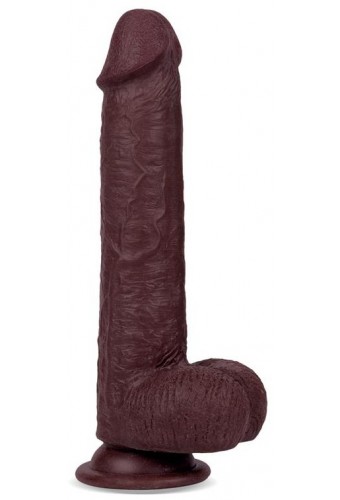 Gode réaliste Slidy Cock 17 x 4cm Marron 