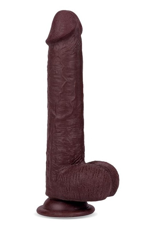 Gode réaliste Slidy Cock 17 x 4cm Marron 