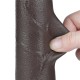 Gode avec Bourses Sliding Skin 17 x 4cm Noir 