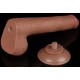 Gode avec Bourses Sliding Skin 17 x 3.5cm Marron 