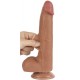 Gode avec Bourses Sliding Skin 17 x 4cm Marron 
