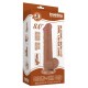 Gode avec Bourses Sliding Skin 15 x 4.5cm Marron 