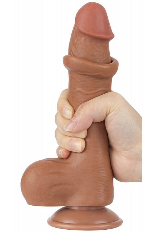Gode Sliding Skin 13 x 3.7cm Marron 