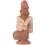 Gode avec Bourses Sliding Skin 13 x 3.8cm Marron