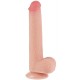 Gode avec Bourses Sliding Skin 17 x 3.5cm 