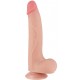 Gode avec Bourses Sliding Skin 17 x 4cm 