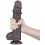 Gode avec Bourses Sliding Skin 18 x 4.7cm Noir