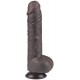 Gode avec Bourses Sliding Skin 18 x 4.7cm Noir 