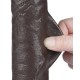 Gode avec Bourses Sliding Skin 18 x 4.7cm Noir 