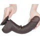 Gode avec Bourses Sliding Skin 18 x 4.7cm Noir 