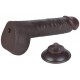 Gode avec Bourses Sliding Skin 18 x 4.7cm Noir 
