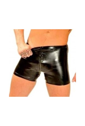 Short en Latex Coupe cycliste avec Zip 