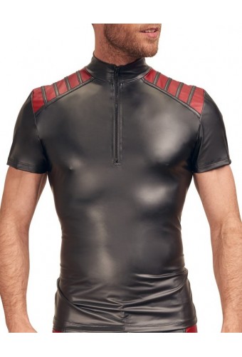 T-shirt VEGA Noir-Rouge 