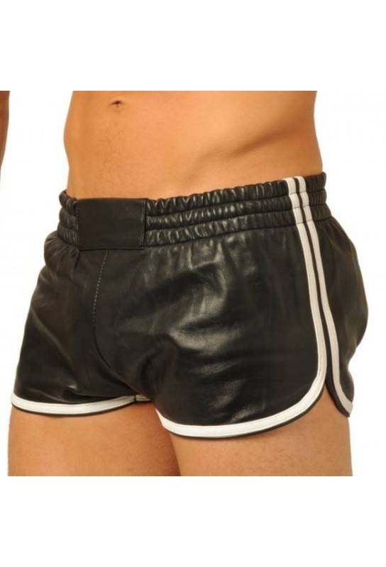 Short en cuir Fist Noir-Blanc 