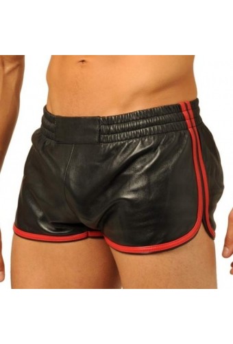 Short en cuir Fist Noir-Rouge 