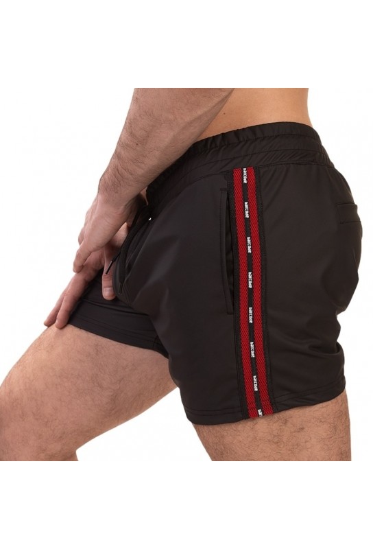 Short Zulu Noir-Rouge 