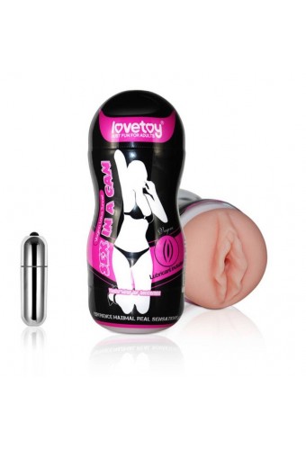 Masturbateur réaliste vibrant Lotus - 16 x 6.5 cm 