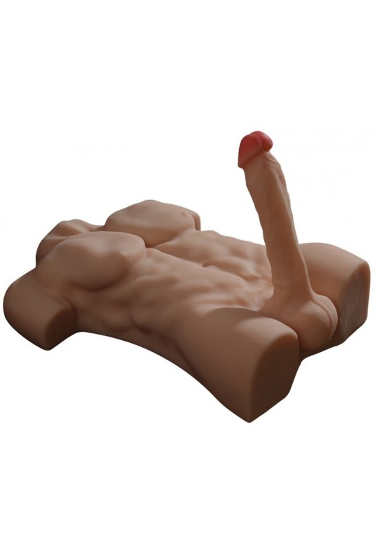 Masturbateur Buste et Pénis articulé Torso Man Sexe de 20cm 